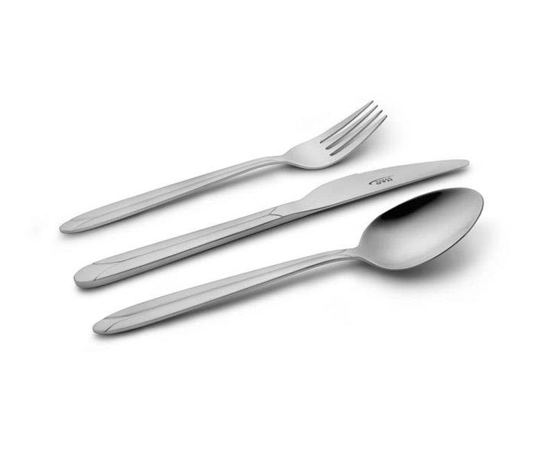 سرویس قاشق و چنگال 57 پارچه ناب استیل مدل پالرمو براق